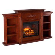 Southern Enterprises Tennyson Infrared Electric Fireplace in Ivory N9