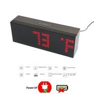 T Tocas Big Numbers Digital LED Snooze Wall Desk Alarm Clock with Countdown, Thermometer ,Calendar (Green LED...