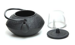 Guro Cast Iron Sigma Teapot 27 Ounce Tea Set (Black) N2