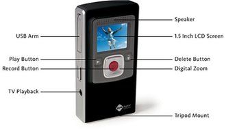 Flip Ultra Video Camera - Green, 2 GB, 60 Minutes (1st Generation) N3