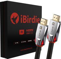 iBirdie High Speed HDMI cable 15ft(4.6m), Supports Ethernet,1080P, 3D, 4K and Audio Return(ARC), 26AWG, Braided... N2