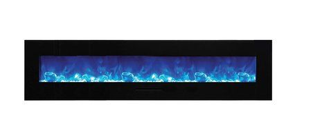 Amantii Wall Mount / Flush Mount Series Electric Fireplace with Ice Media Kit, 60 Inch N35