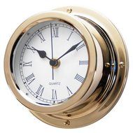 Ambient Weather GL152-C2 6" Nautical Quartz Clock, Roman Numeral (Water Proof)
