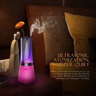 Seneo Aromatherapy Essential Oil Diffuser, Vase Design Aroma Cool Mist Ultrasonic Humidifier with Flower Arrangement... N4