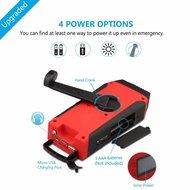 OUTERDO Dynamo Emergency Survival Solar Hand Crank Self Powered AM/FM/NOAA Weather Radio, LED Flashlight,Phone... N2