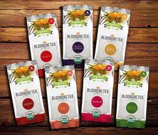 Organic Blooming Tea - 14-Count Variety Pack of Flowering Tea in a Gift Canister - 100% Organic Calendula Flowers... N8