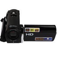 SSstar FHD DV Digital Video Recorder With 3&#039;&#039; Screen, 16X Zoom Video Camcorder 270-degree Rotation color black N2