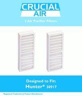 2 Hunter 30917 Air Purifier Filters Fit Model 30027 &amp; 30028, Designed &amp; Engineered by Crucial Air