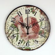 Beautiful Flowers More SilentLarge Wall Clock Modern Design Fashion Wall Decoration Watch N2