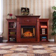 Southern Enterprises Tennyson Infrared Electric Fireplace in Ivory N10