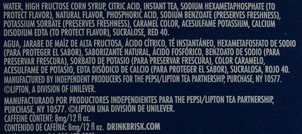 Brisk Iced Tea, Lemon Cans (12 Count, 12 Fl Oz Each) N4