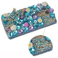 LG G Stylo Case, LG G Stylo Bling Case-Spritech(TM) 3D Handmade Colorful Diamond Bling with Butterfly Flower Decoration... N51