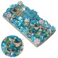 LG G Stylo Case, LG G Stylo Bling Case-Spritech(TM) 3D Handmade Colorful Diamond Bling with Butterfly Flower Decoration... N54
