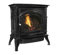 Ashley AGC500VFMN Vent-Free Mahogany Enameled Porcelain Cast Iron Stove, 31000 BTU N4