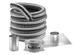 DuraVent 4DFA-35K 4" Inner Diameter - DuraFlex AL Flexible Liner Type B Gas Vent, Aluminum