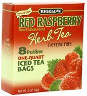 Bigelow Red Raspberry Iced Tea, 8-Count Boxes (Pack of 6) N5