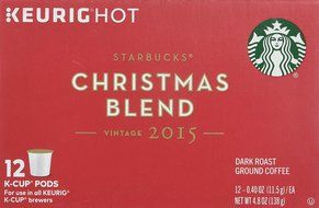 Starbucks 2015 Christmas Blend K-cups for Keurig Coffee Machines - 2 Pack (24 Ct.) N6