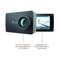 YI 4K Action Camera with Selfie Stick &amp; Bluetooth Remote (US Edition) Night Black N7