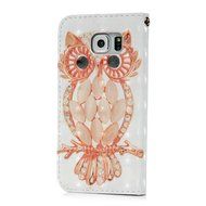 S6 Case,Samsung Galaxy S6 Case - Wallet 3D Effect Colorful Print Patterns Premuim PU Leather Soft TPU Inner Cover... N16