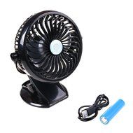 Portable Clip Fan Rechargeable Battery USB for Baby Stroller Car Camping Desk N4