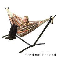 Sunnydaze Premium 100 % Natural Tightly Woven Cotton Double Brazilian Hammock and Stand Set, Ocean View, 400 Pound... N7
