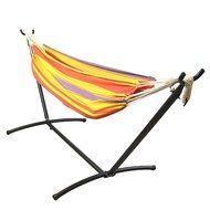 Sunnydaze Premium 100 % Natural Tightly Woven Cotton Double Brazilian Hammock and Stand Set, Ocean View, 400 Pound... N10