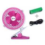 Glodeals USB Mini Clip-on Portable Fan Rechargable Li Battery 360 Degree Adjustable Air Circulator Table Fan Portable... N7