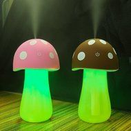 Fasthorse Mushroom Lamp Humidifier Portable USB Aromatherapy Aroma Diffuser for Office Home Travel (Pink) N11