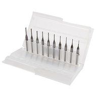 SkyQ 3.175mm Shank Carbide End Mill Engraving Bits CNC PCB Machinery 0.6-1.5mm Cutting Edge Pack Of 10 by Metalworking...