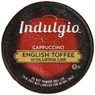 Indulgio English Toffee Cappuccino Single Serve for Keurig K-Cup Brewers, 12 Count (Pack of 6) N2