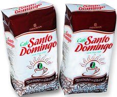 Santo Domingo Whole Roasted Bean Dominican Coffee 2 Bags / Pounds Pack N2