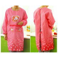 Spritech(TM) Lovely Long Sleeves Antifouling Cartoon Chef Apron for Home Restaurant and Hotel N2