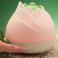 SpaRoom LotusMist Essential Oil Diffuser Lotus Flower Shaped Aromatherapy Mister for Large Rooms, 280mL N7