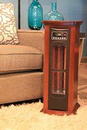 American Comfort ACW0065WE 1500-watt Tower Infrared Heater, Espresso N7