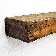 Dogberry Collections Rustic Fireplace Mantel Shelf N2