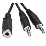 SF Cable 3.5mm Female to 2 3.5mm Male Stereo Splitter Cable (6-Inch)