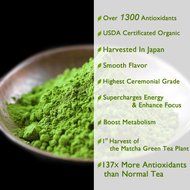 JadeVale Matcha Green Tea Powder - Premium Culinary Grade - USDA Organic - Powerful Antioxidant - Perfect for... N2