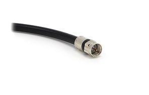 25' feet white RG6 coax, coaxial cable with two male F-pin Male connectors N2