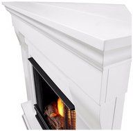 Chateau Corner Gel Fireplace in White N3