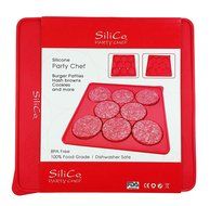 SiliCo Burger Press|8 In 1 Circular Compartments for Patties, Cookies, Hash Browns, Cutlets &amp; More|Red N3
