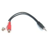 RiteAV - 3.5mm Male to RCA Stereo Female Adapter Cable (Y-Cable) - 6 inch