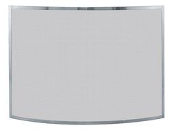 Uniflame, S-1613, Single Panel Curved Pewter Finish Screen