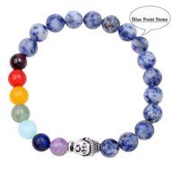 7 Chakra Beaded Yoga Reiki Healing Balance Bracelet Charm Buddha Head Bracelets