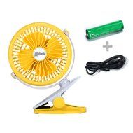 Glodeals USB Mini Clip-on Portable Fan Rechargable Li Battery 360 Degree Adjustable Air Circulator Table Fan Portable... N9