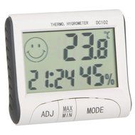 Hygrometer - SODIAL(R)4Pcs LCD Digital Hygrometer Humidity Thermometer Temperature Meter With Clock N4