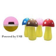 Fasthorse Mushroom Lamp Humidifier Portable USB Aromatherapy Aroma Diffuser for Office Home Travel (Pink) N12
