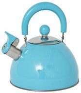 Lifetime Cooking Retro Style 2.5L Whistling Kettle Stainless Steel Green N4