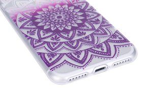 iPhone 7 Case, PHEZEN Henna Mandala Floral Design [Scratch Resistant] Clear TPU Bumper Case Soft Rubber Gel Silicone... N4