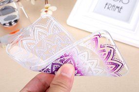 iPhone 7 Case, PHEZEN Henna Mandala Floral Design [Scratch Resistant] Clear TPU Bumper Case Soft Rubber Gel Silicone... N5