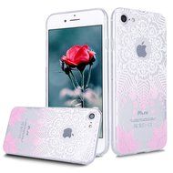 iPhone 7 Case, PHEZEN Henna Mandala Floral Design [Scratch Resistant] Clear TPU Bumper Case Soft Rubber Gel Silicone... N13